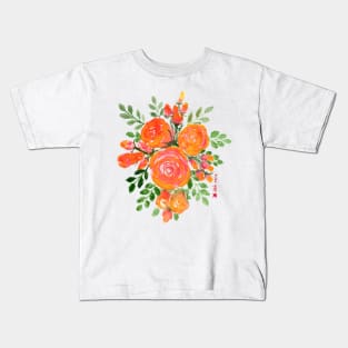 Blossom of roses bouquet bunch of flowers Kids T-Shirt